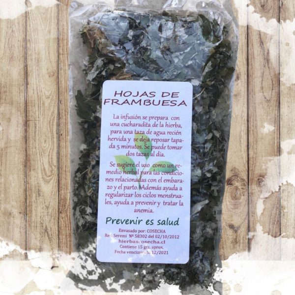 hojas de frambuesa